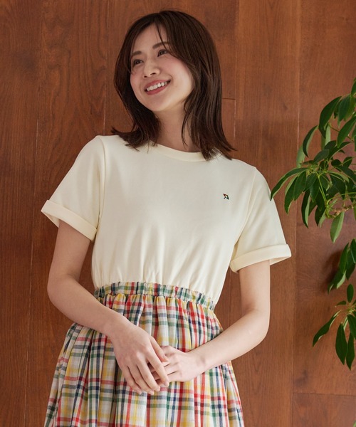 Arnold Palmer（アーノルドパーマー）の「パーマーチェック ガーゼ ドッキング ワンピース（ワンピース・レディース・サックスブルー/ネイビー/アイボリー・S/M/L）」の7枚目の写真