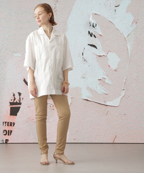 Apo(s)ture（アポスチャー）の「NANCY-004/ストレッチチノフルレングススキニーパンツ（チノパンツ・レディース・ベージュ/ネイビー/ホワイト/ブラック・M/S/XL/L/XS）」の21枚目の写真