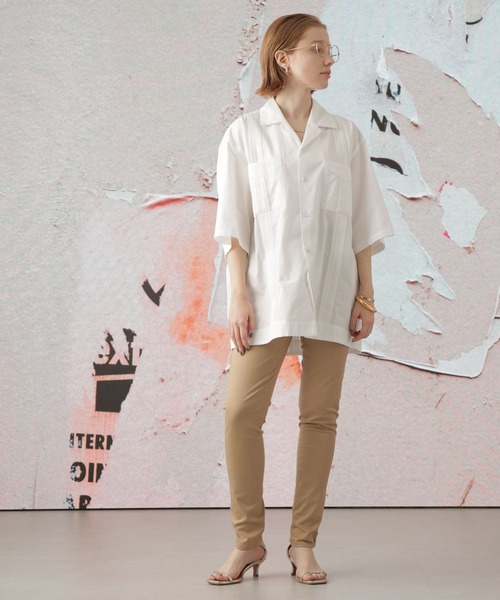 Apo(s)ture（アポスチャー）の「NANCY-004/ストレッチチノフルレングススキニーパンツ（チノパンツ・レディース・ベージュ/ネイビー/ホワイト/ブラック・M/S/XL/L/XS）」の22枚目の写真