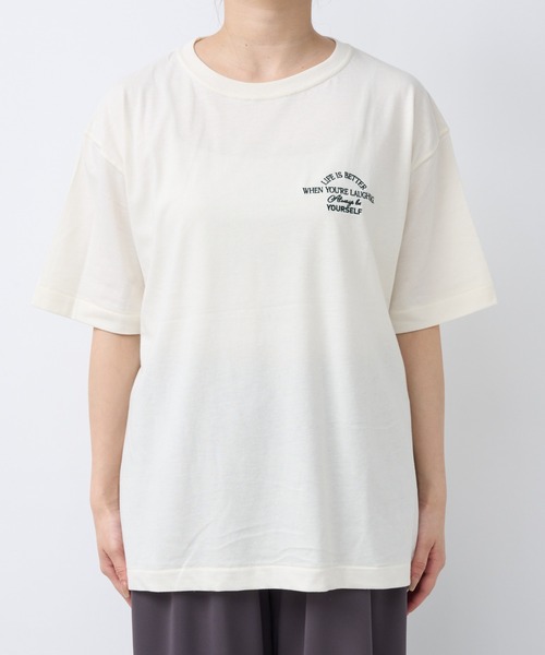 un dix cors(アンディコール)の「《WEB限定》Always刺繍Tee(Tシャツ/カットソー・レディース・ブラック/ホワイト・FREE)」の12枚目の写真