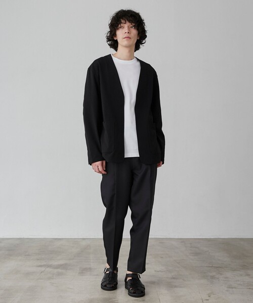 coen（コーエン）の「極楽FITノーカラージャケット（ノーカラー