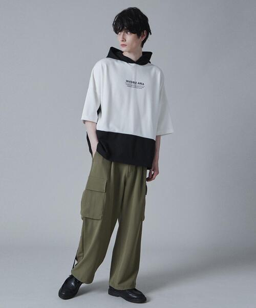LUCY（ルーシー）の「LUCY/ドルマンポンチフードT（Tシャツ/カットソー・メンズ・ブラック/ブルー・LARGE/MEDIUM）」の14枚目の写真