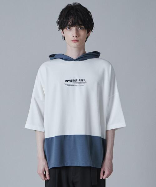 LUCY（ルーシー）の「LUCY/ドルマンポンチフードT（Tシャツ/カットソー・メンズ・ブラック/ブルー・LARGE/MEDIUM）」の18枚目の写真