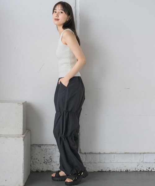 RETRO GIRL(レトロガール)の「リブニットタンク(タンクトップ・レディース・オレンジ/グリーン系その他3/ブラック/ナチュラル/ブラック系その他3/ホワイト・FREE)」の8枚目の写真