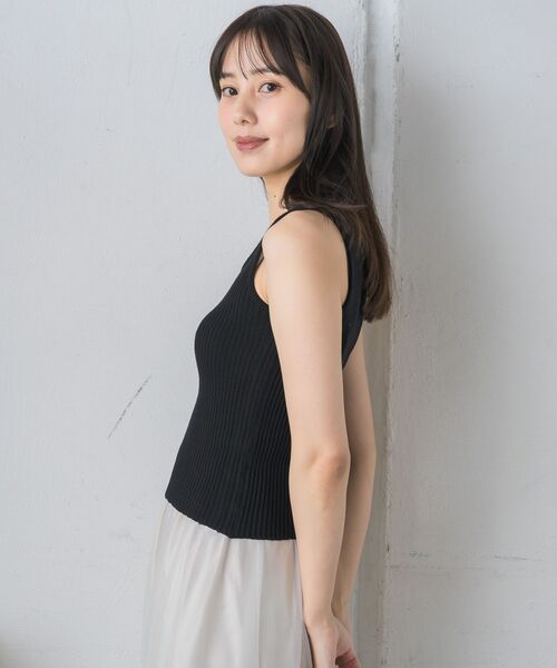 RETRO GIRL(レトロガール)の「リブニットタンク(タンクトップ・レディース・オレンジ/グリーン系その他3/ブラック/ナチュラル/ブラック系その他3/ホワイト・FREE)」の21枚目の写真