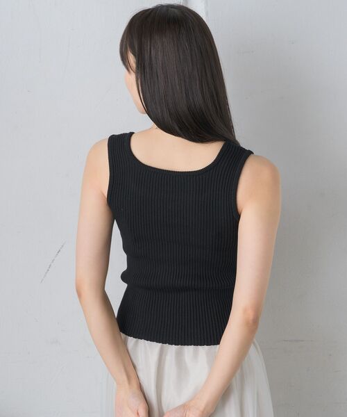 RETRO GIRL(レトロガール)の「リブニットタンク(タンクトップ・レディース・オレンジ/グリーン系その他3/ブラック/ナチュラル/ブラック系その他3/ホワイト・FREE)」の22枚目の写真