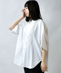 Starting Over | pin tuck wide dress shirt/ピンタック ワイド ドレスシャツ/半袖シャツ(シャツ/ブラウス)