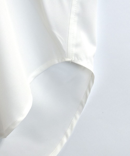 Starting Over(スターティングオーバー)の「pin tuck wide dress shirt/ピンタック ワイド ドレスシャツ/半袖シャツ(シャツ/ブラウス・メンズ・ブラック/ホワイト・M/L/XL)」の6枚目の写真