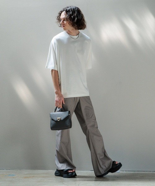 HARE(ハレ)の「RAKUスリムフレアパンツ(HARE)(スラックス・メンズ・オレンジ/ブラック/グレー・SMALL/LARGE/MEDIUM)」の7枚目の写真