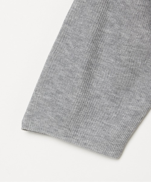 HELIOPOLE(エリオポール)の「HARF SLEEVE RIB CARDIGAN(ニット/セーター・レディース・シルバー/アイボリー/ピンク・38)」の7枚目の写真