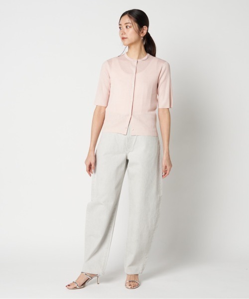 HELIOPOLE(エリオポール)の「HARF SLEEVE RIB CARDIGAN(ニット/セーター・レディース・シルバー/アイボリー/ピンク・38)」の11枚目の写真