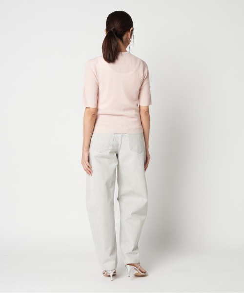 HELIOPOLE(エリオポール)の「HARF SLEEVE RIB CARDIGAN(ニット/セーター・レディース・シルバー/アイボリー/ピンク・38)」の13枚目の写真