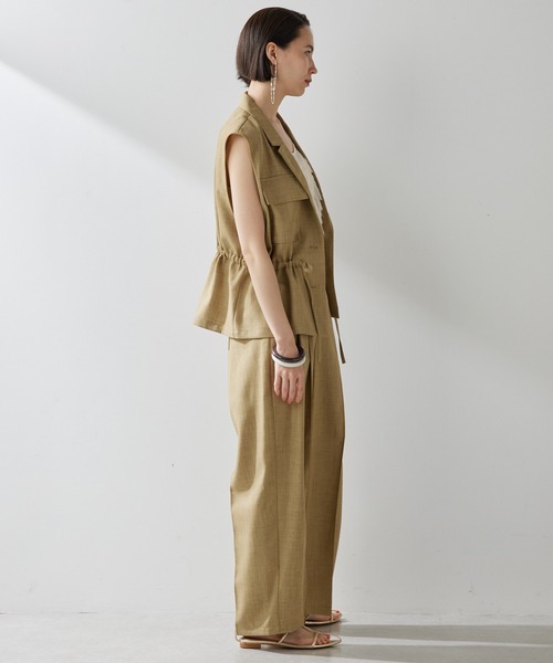 the pause ベスト　ジレ　whim gazette サファリテーラージレ Whim Gazette(ウィム ガゼット)の【THE PAUSE】サファリテーラー