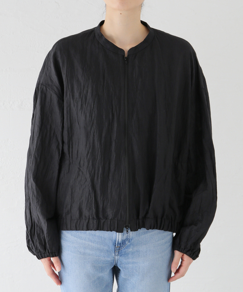 journal standard luxe　リネンドット　ブルゾン　ブラック JOURNAL STANDARD LUXE（ジャーナルスタンダード ラックス）の「【MAY