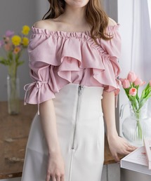 clear | ビッグフリルキャンディースリーブオフショル半袖ブラウス≪2024SS新作≫(シャツ/ブラウス)