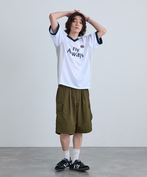 re_k by JUNRED（レクバイジュンレッド）の「re_k by JUNRED / オーバーワイドナイロンカーゴショーツ（カーゴパンツ・メンズ・チャコールグレー/カーキ/ライトグレー・L/M/S）」の22枚目の写真