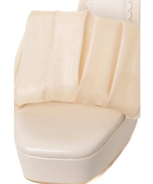 R&E（アールアンドイー）の「【REZOY】シフォンギャザー厚底サンダル（サンダル・レディース・ライトブルーグレー/アイボリー/ピンク/ブラック・S/M/L）」の10枚目の写真