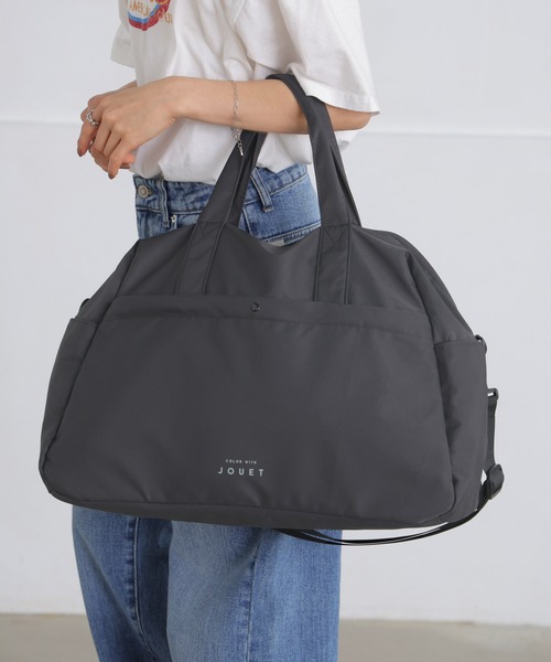 ALTROSE（アルトローズ）の「8ポケット ボストン ボストンバッグ トラベル キャリーオン（ボストンバッグ・レディース・アイボリー/ブラック/ダークグレー・FREE）」の3枚目の写真