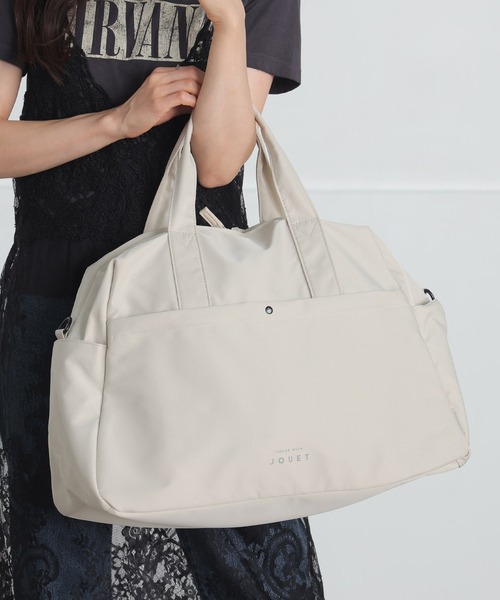 ALTROSE（アルトローズ）の「8ポケット ボストン ボストンバッグ トラベル キャリーオン（ボストンバッグ・レディース・アイボリー/ブラック/ダークグレー・FREE）」の9枚目の写真