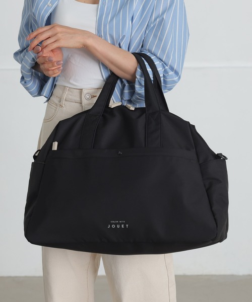 ALTROSE（アルトローズ）の「8ポケット ボストン ボストンバッグ トラベル キャリーオン（ボストンバッグ・レディース・アイボリー/ブラック/ダークグレー・FREE）」の15枚目の写真