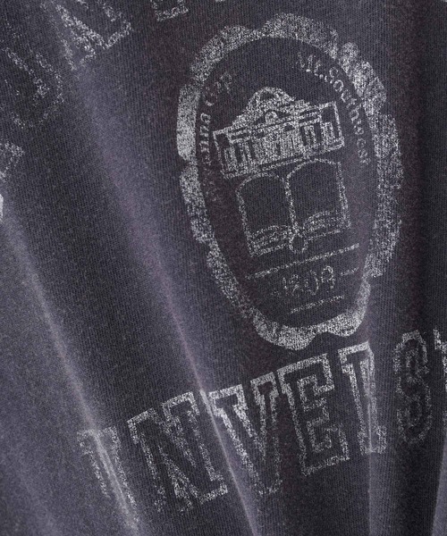 Whim Gazette(ウィムガゼット)の「カスレプリントロゴTシャツ(Tシャツ/カットソー・レディース・ベージュ/インディゴブルー/オフホワイト・FREE)」の8枚目の写真