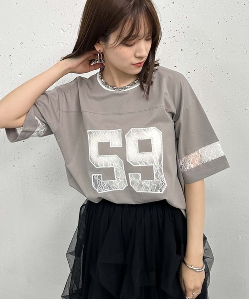 tシャツ ナンバリングレースPT　7分袖TEE レディース ナンバリングレースPT 7分袖TEE | NOMBRE IMPAIR