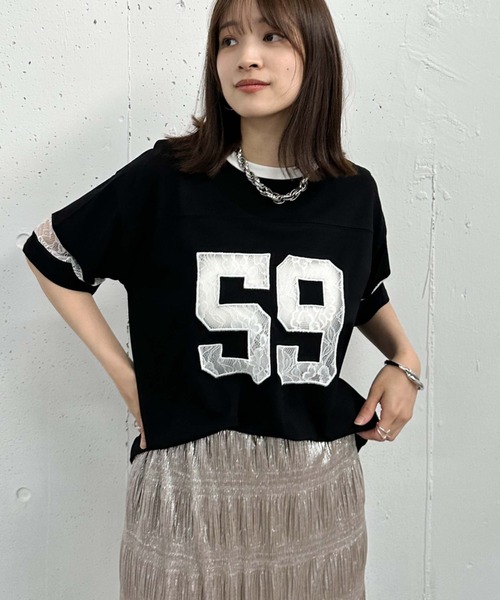 tシャツ ナンバリングレースPT　7分袖TEE レディース ナンバリングレースPT 7分袖TEE | NOMBRE IMPAIR