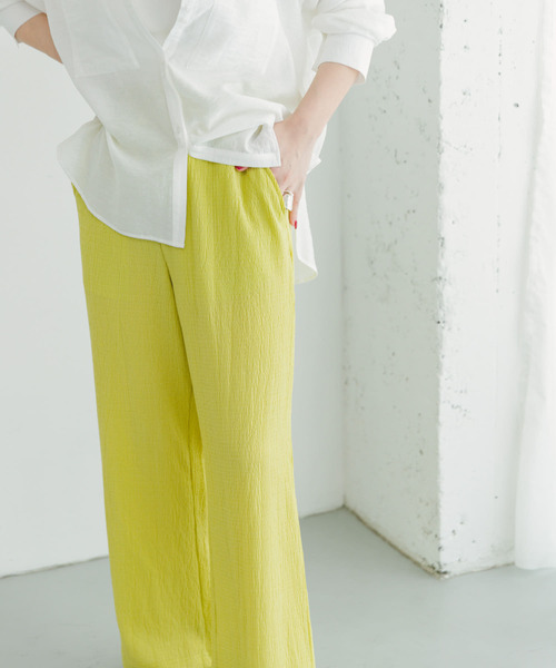 ITEMS URBANRESEARCH（アイテムズ アーバンリサーチ）の「カットヨウリュウイージーパンツ（その他パンツ・レディース・ブラック/イエロー/モカ・FREE）」の3枚目の写真