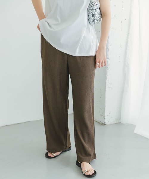 ITEMS URBANRESEARCH（アイテムズ アーバンリサーチ）の「カットヨウリュウイージーパンツ（その他パンツ・レディース・ブラック/イエロー/モカ・FREE）」の2枚目の写真