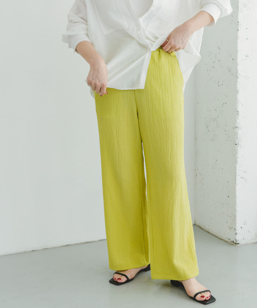 ITEMS URBANRESEARCH（アイテムズ アーバンリサーチ）の「カットヨウリュウイージーパンツ（その他パンツ・レディース・ブラック/イエロー/モカ・FREE）」の18枚目の写真