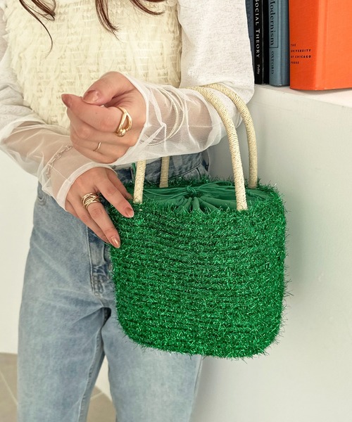 DISCOAT（ディスコート）の「メタリックカゴバッグ（かごバッグ・レディース・ピンク/シルバー/グリーン/ブラック・FREE）」の19枚目の写真