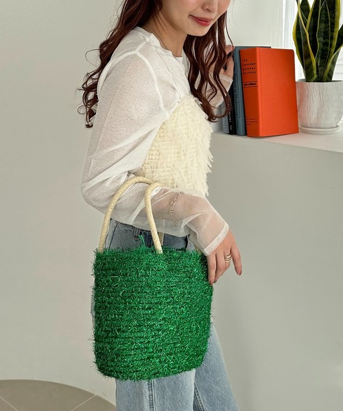 DISCOAT（ディスコート）の「メタリックカゴバッグ（かごバッグ・レディース・ピンク/シルバー/グリーン/ブラック・FREE）」の20枚目の写真