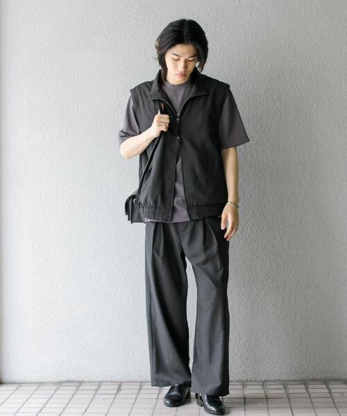 セール】『イージーケア/セットアップ対応』リネンライクタックワイド