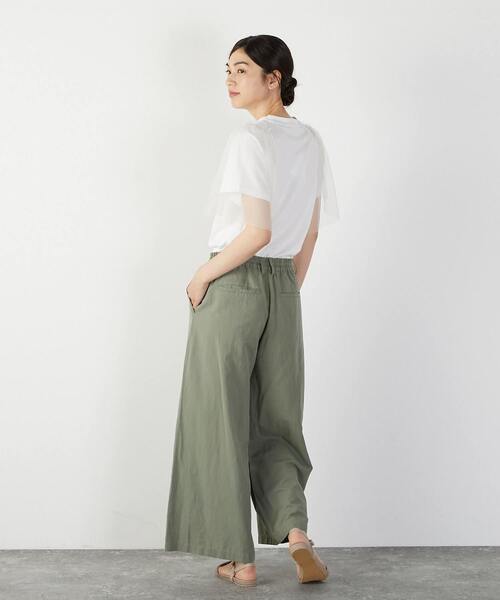 MELROSE claire(メルローズ クレール)の「チュールスリーブプルオーバー(Tシャツ/カットソー・レディース・オフホワイト/ライトグレー/チャコールグレー・FREE)」の8枚目の写真