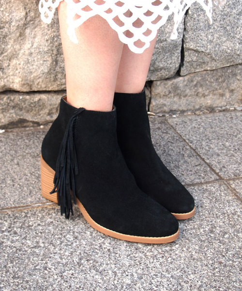 mio notis（ミオノティス）の「フリンジヒールブーツ（ブーツ・レディース・ベージュ/ブラック・37/38/39/36）」の12枚目の写真