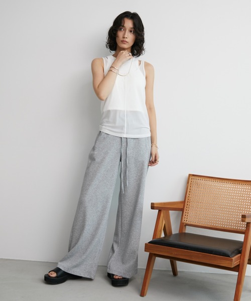 Aunt Marie's（アントマリーズ）の「2WAYチュールシアータンク（タンクトップ・レディース・ブラック/ライトブルー/ホワイト/ブラウン・FREE）」の12枚目の写真