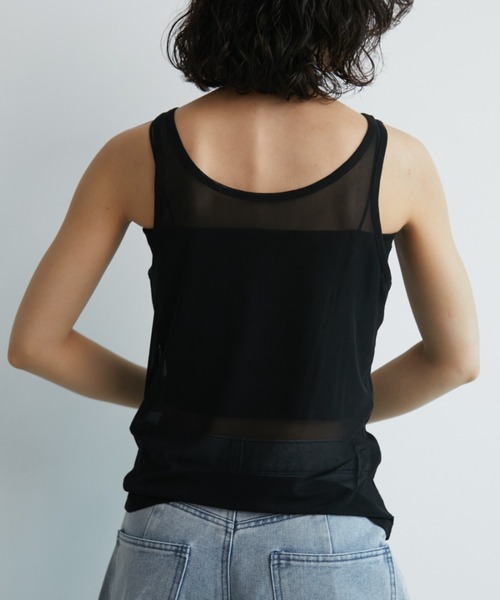 Aunt Marie's（アントマリーズ）の「2WAYチュールシアータンク（タンクトップ・レディース・ブラック/ライトブルー/ホワイト/ブラウン・FREE）」の16枚目の写真