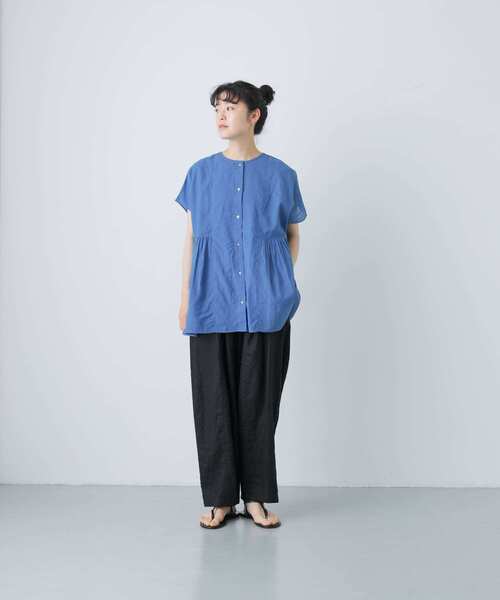 【定価16,500円】かぐれ　レーヨンコットン2WAYブラウス かぐれ（カグレ）の「レーヨンコットン2WAYブラウス（シャツ