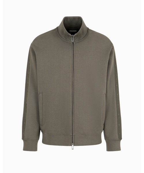 EMPORIO ARMANI(エンポリオアルマーニ)の「【エンポリオ アルマーニ】フルジップ スウェットシャツ ダブルジャージー エンボスロゴレタリングテープ(スウェット・メンズ・ダークカーキ/ネイビー/ブラック/ホワイト系その他・LARGE/MEDIUM/SMALL/X-LARGE/X-SMALL)」の11枚目の写真