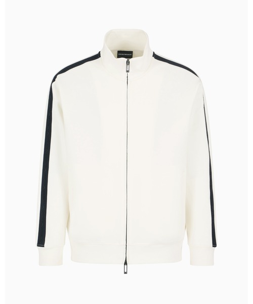 EMPORIO ARMANI(エンポリオアルマーニ)の「【エンポリオ アルマーニ】フルジップ スウェットシャツ ダブルジャージー エンボスロゴレタリングテープ(スウェット・メンズ・ダークカーキ/ネイビー/ブラック/ホワイト系その他・LARGE/MEDIUM/SMALL/X-LARGE/X-SMALL)」の7枚目の写真