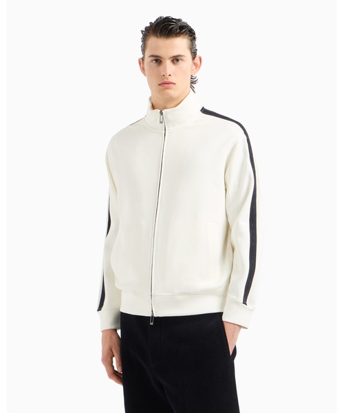 EMPORIO ARMANI(エンポリオアルマーニ)の「【エンポリオ アルマーニ】フルジップ スウェットシャツ ダブルジャージー エンボスロゴレタリングテープ(スウェット・メンズ・ダークカーキ/ネイビー/ブラック/ホワイト系その他・LARGE/MEDIUM/SMALL/X-LARGE/X-SMALL)」の13枚目の写真