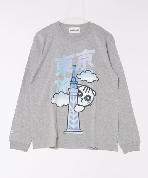 【セール】《Grace Chow/グレース チョウ》Graphic/Design L/S T（Tシャツ/カットソー）｜B.I.D.（ビーアイディー）