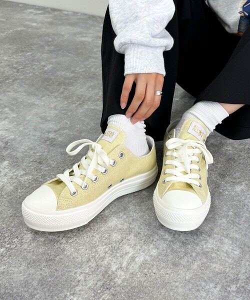 AVANT CONVERSE（アヴァンコンバース）の「【CONVERSE/コンバース】オールスターライトシャイニーキャンバス（スニーカー・レディース・シルバー/ゴールド・24.5/23.5）」の6枚目の写真