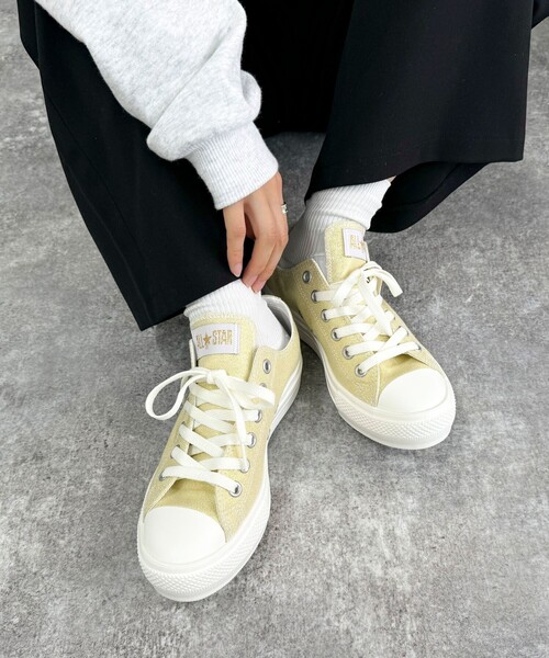 AVANT CONVERSE（アヴァンコンバース）の「【CONVERSE/コンバース】オールスターライトシャイニーキャンバス（スニーカー・レディース・シルバー/ゴールド・24.5/23.5）」の7枚目の写真