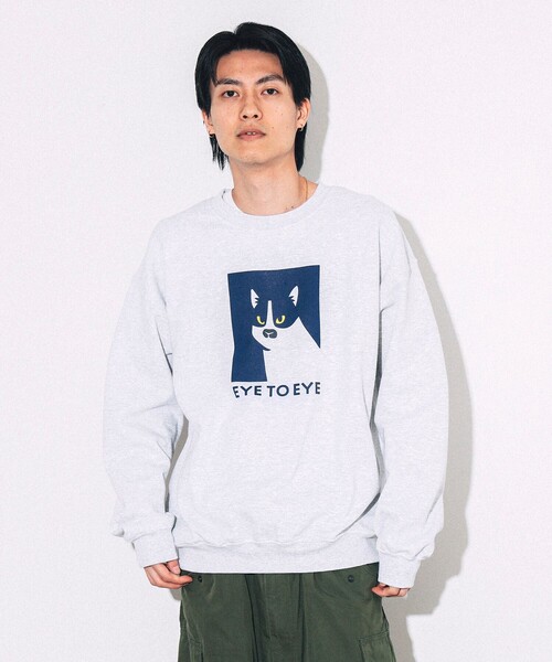 BEAMS T（ビームスティー）の「BEAMS T / EYE TO EYE CREW SWEAT（スウェット・メンズ・ライトグレー/ダークブラウン・S/M/L/XL）」の16枚目の写真