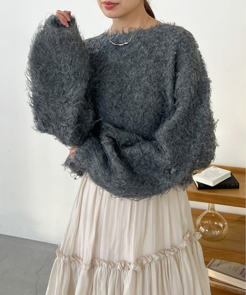 ニット フィッシャーマン衿付きプルオーバーニット 49AV JUNKO SHIMADA