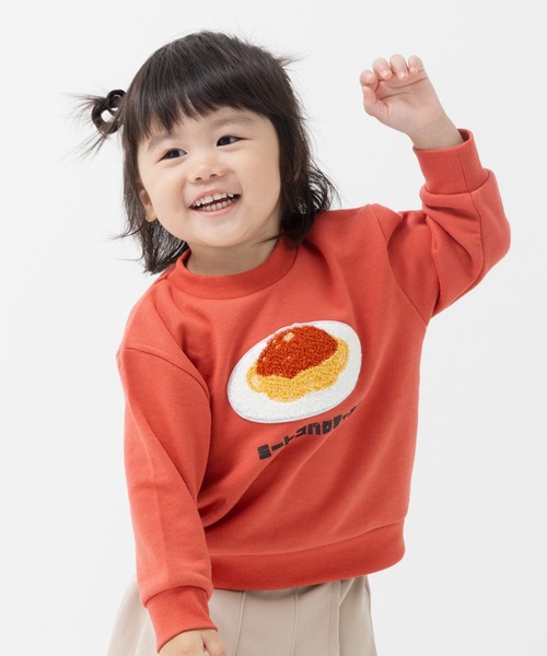 chil2(チルツー)の「サガラ刺繍 トレーナー(スウェット・キッズ・ピンク/レッド/ネイビー/オレンジ・80cm/90cm/100cm/110cm/120cm/130cm)」の3枚目の写真