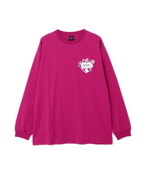 MANASTASH(マナスタッシュ)の「MANASTASH/マナスタッシュ/RE:CTN L/S TEE BANDANA(Tシャツ/カットソー・メンズ・ホワイト/ピンク/ブラック・S/XL/L/M)」の4枚目の写真
