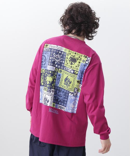 MANASTASH(マナスタッシュ)の「MANASTASH/マナスタッシュ/RE:CTN L/S TEE BANDANA(Tシャツ/カットソー・メンズ・ホワイト/ピンク/ブラック・S/XL/L/M)」の5枚目の写真