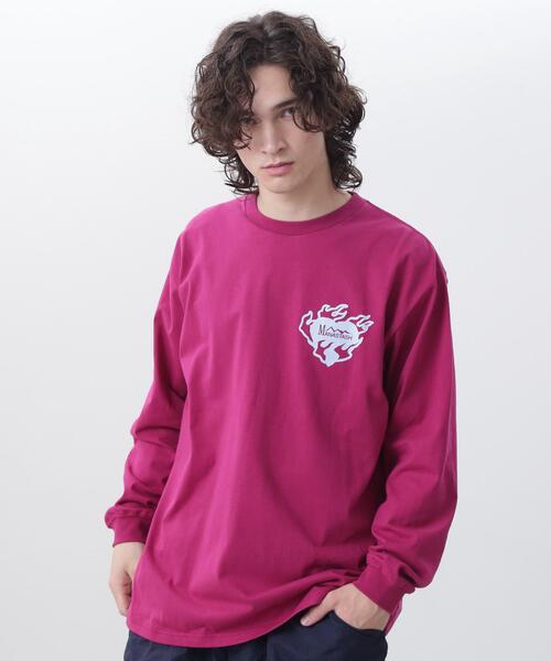 MANASTASH(マナスタッシュ)の「MANASTASH/マナスタッシュ/RE:CTN L/S TEE BANDANA(Tシャツ/カットソー・メンズ・ホワイト/ピンク/ブラック・S/XL/L/M)」の6枚目の写真